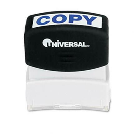 UNIVERSAL BATTERY Universal One-Color Message Stamp Copy Pre-Inked/Re-Inkable Blue 10047